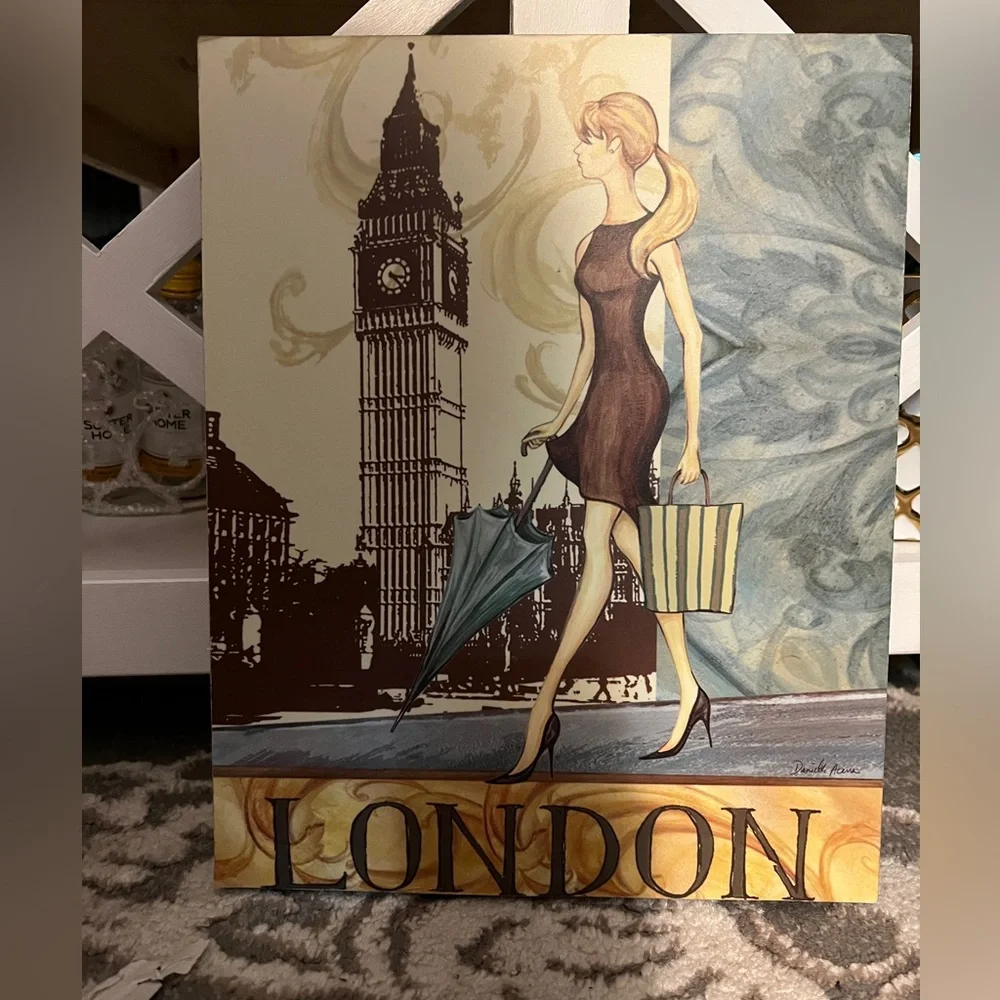 Girl in London Big Ben Wall Art by Danielle Acena